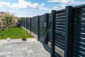 metal fence and gate